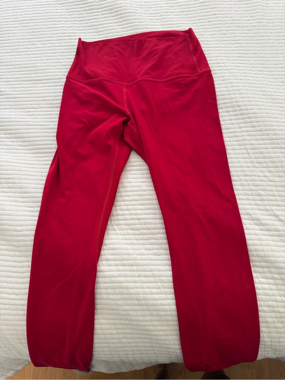 Lululemon red high-waisted leggings